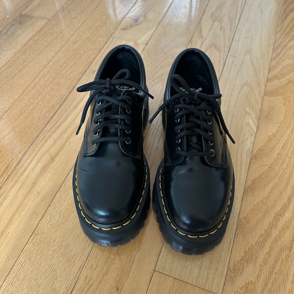 Dr Martens leather platform shoes